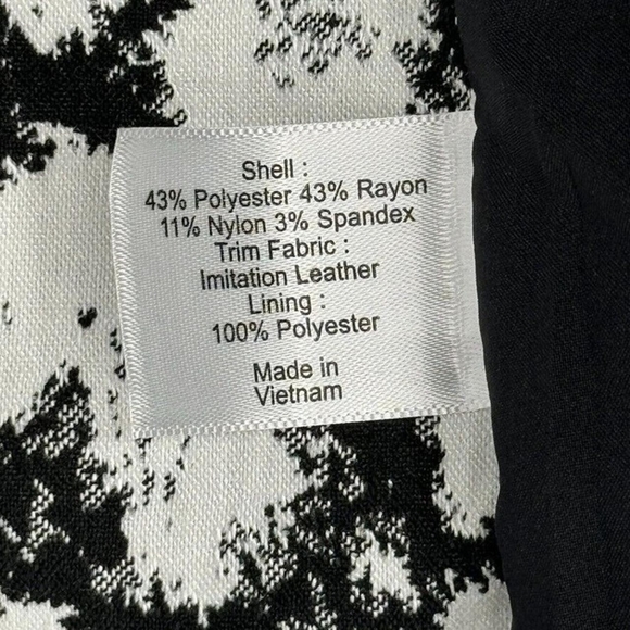 NWT Lane Bryant Leopard Print Blazer Jacket Black & White Womens Plus Sz 22 (2X) - Picture 10 of 11